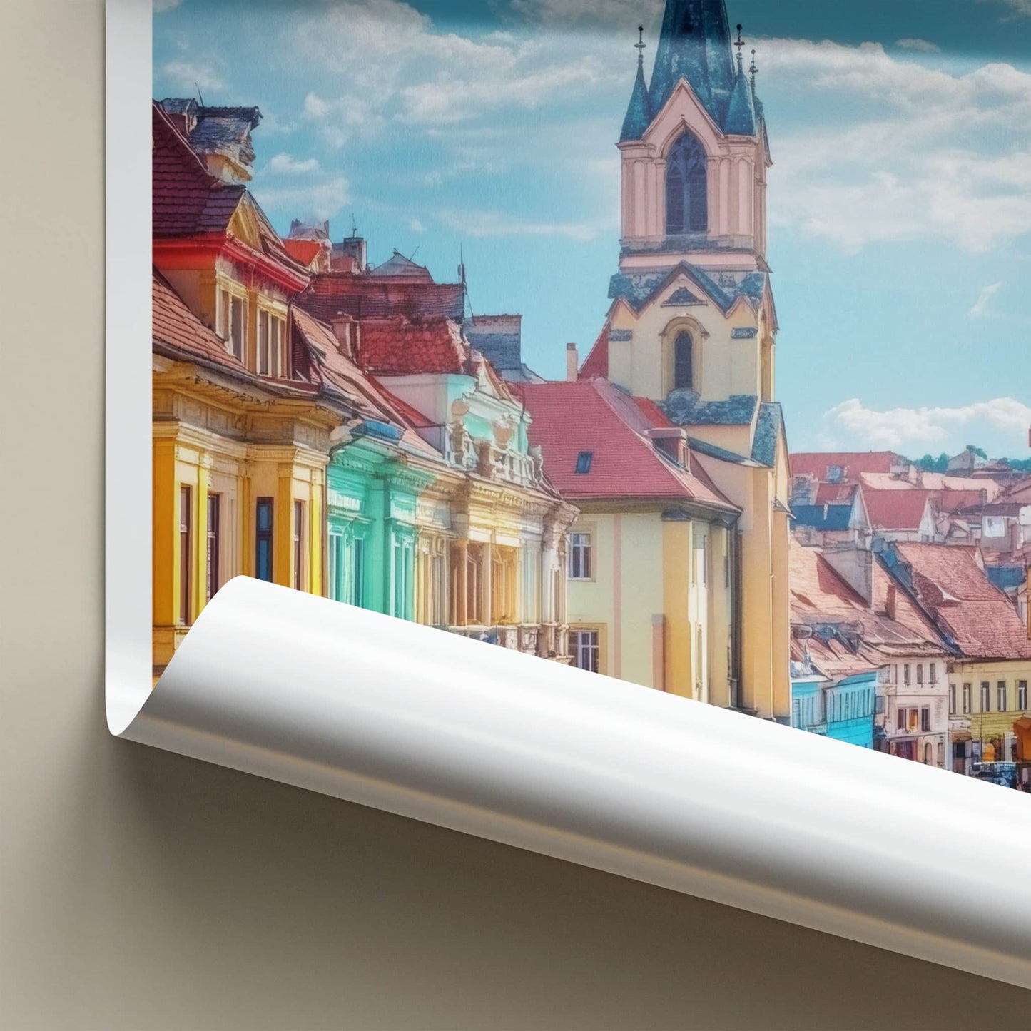 Cluj-Napoca Poster - Romania Travel Art - Vibrant Town Architecture Home Decor