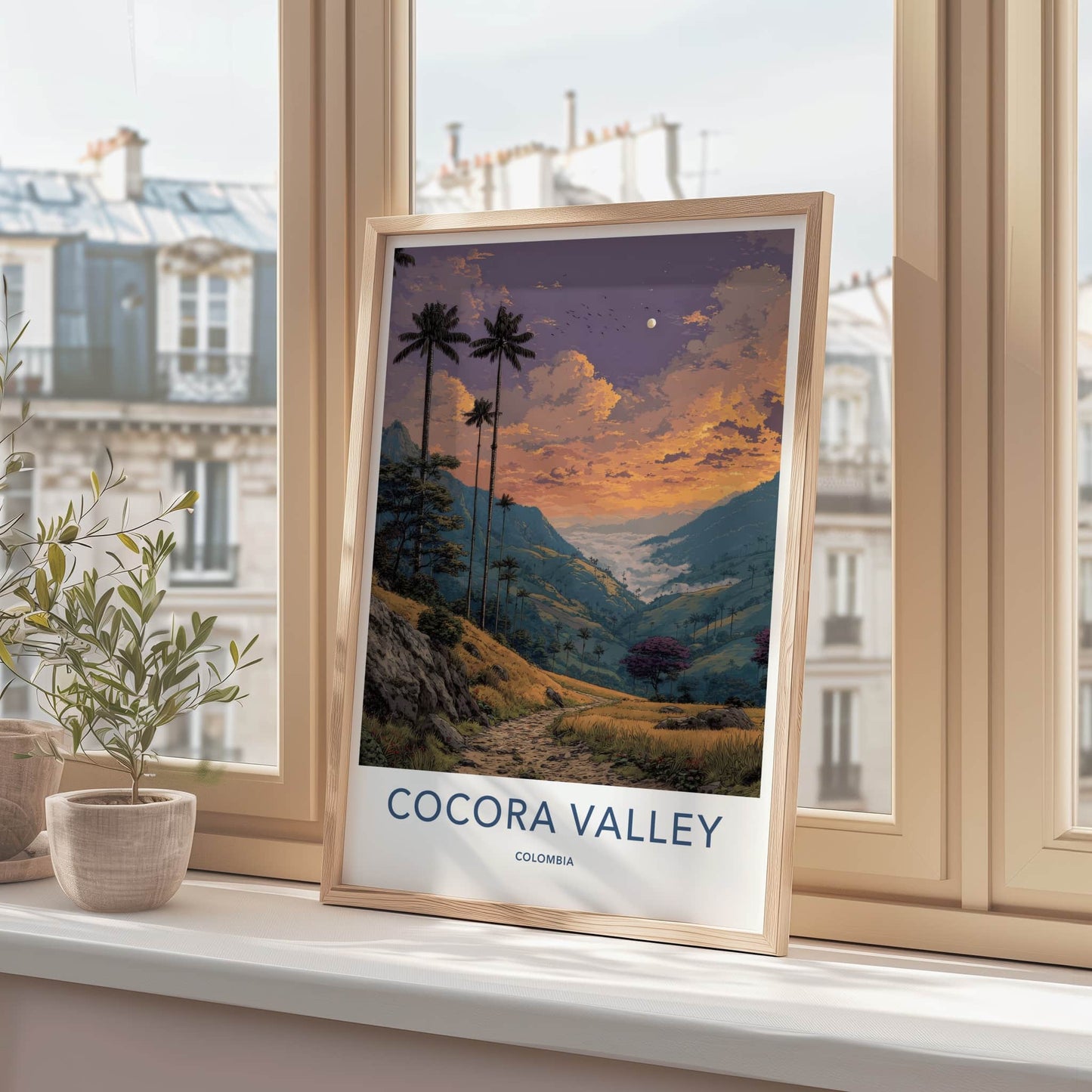 Cocora Valley Poster - Colombia Framed Art Tall Wax Palms Home Decor