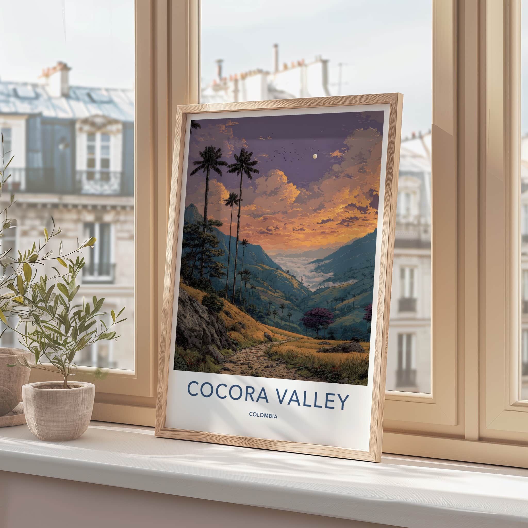 Cocora Valley Poster - Colombia Framed Art Tall Wax Palms Home Decor
