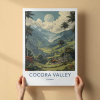 Cocora Valley Poster - Colombia Travel Art - Tall Palms Moon Wall Decor