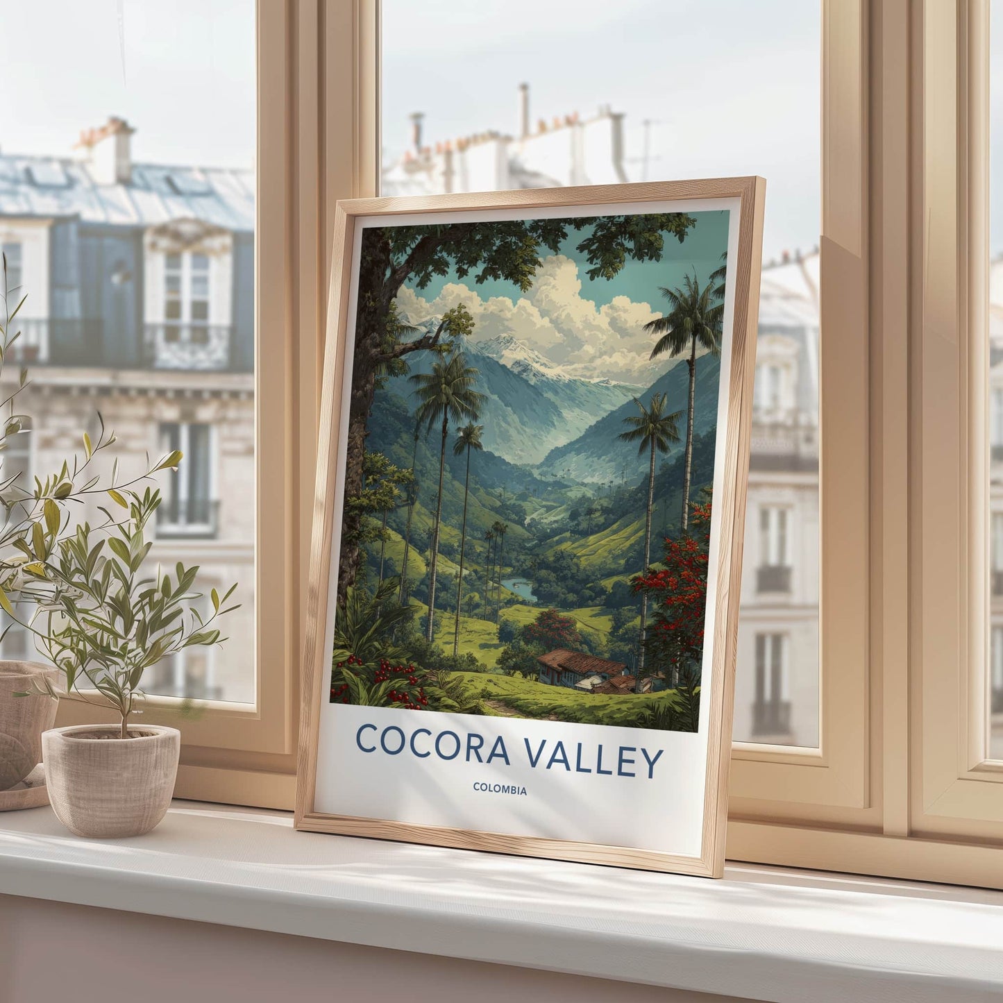 Cocora Valley Poster Colombia Wax Palm Trees Wall Art