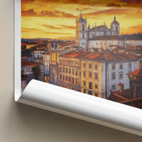 Coimbra Poster - Portugal Travel Art - Colorful Sunset City Home Decor