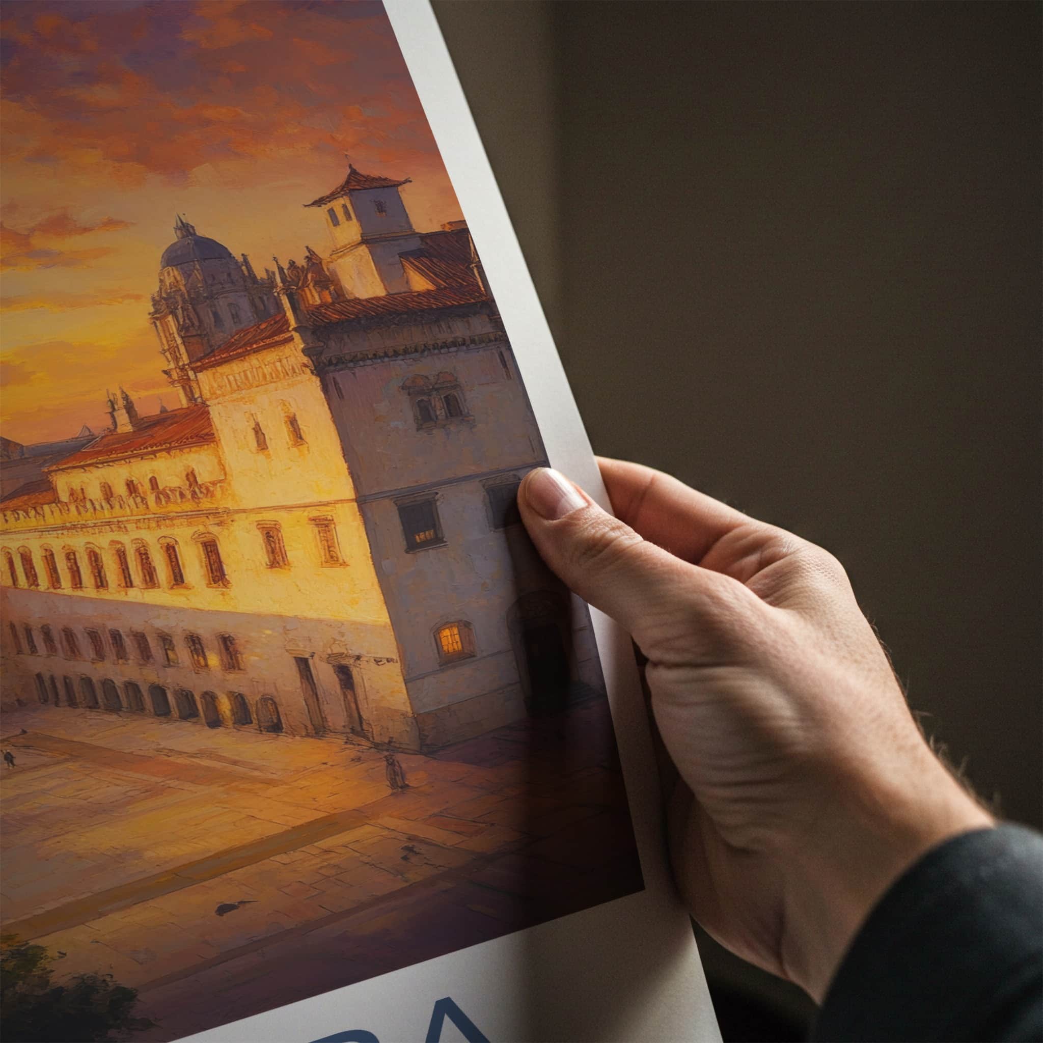 Coimbra Poster - Portugal Travel Art - Historic City Square Home Decor