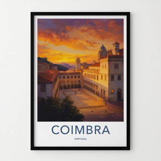 Coimbra Poster - Portugal Travel Art - Historic City Square Home Decor