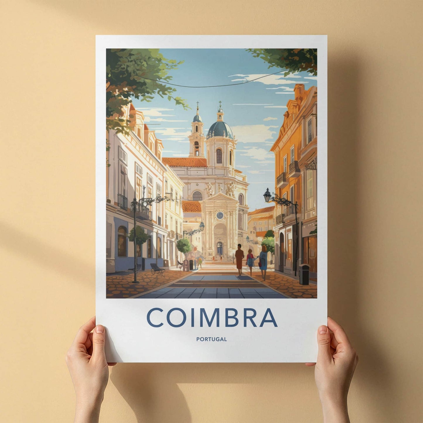 Coimbra Poster - Portugal Travel Art - Historic Cityscape View Home Decor