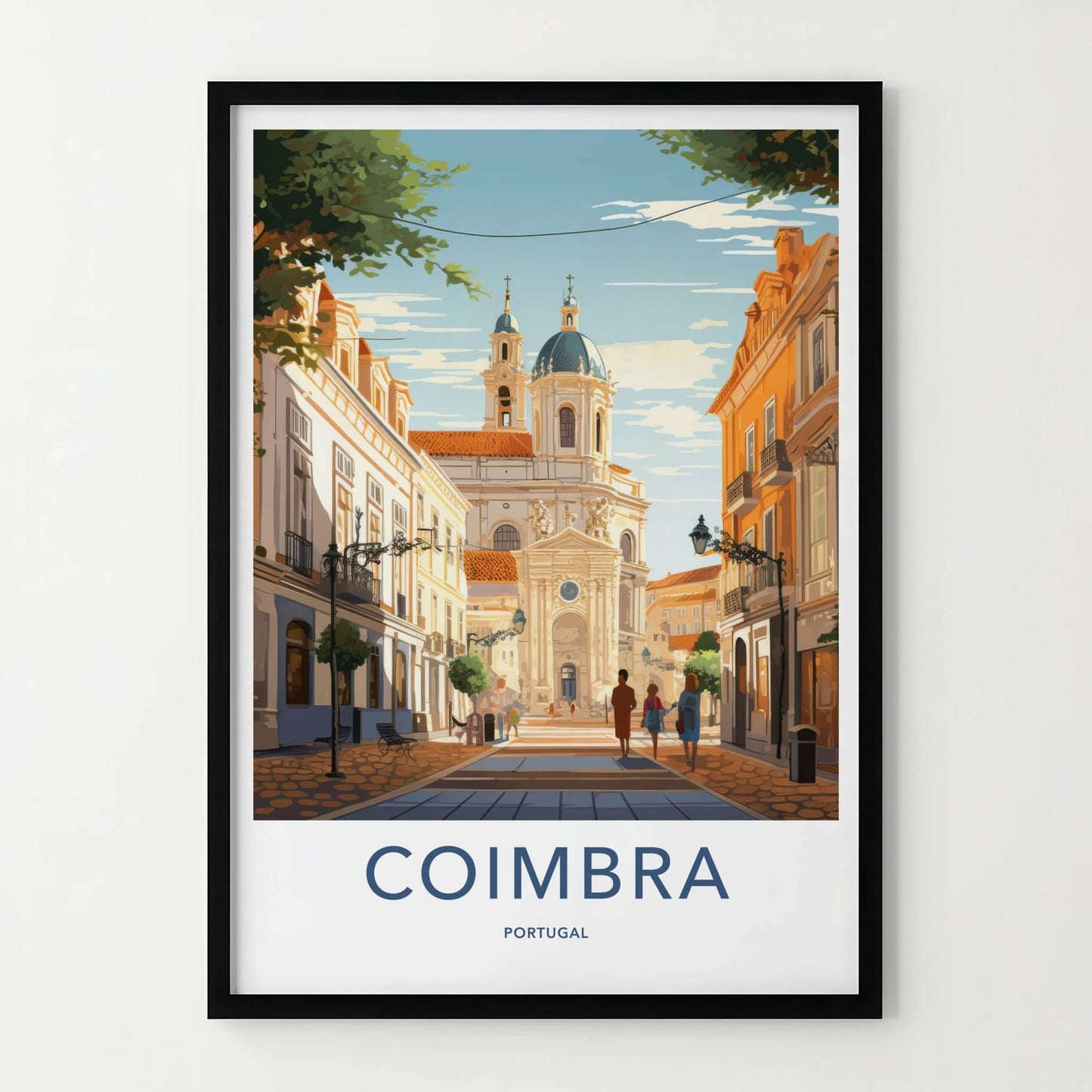 Coimbra Poster - Portugal Travel Art - Historic Cityscape View Home Decor