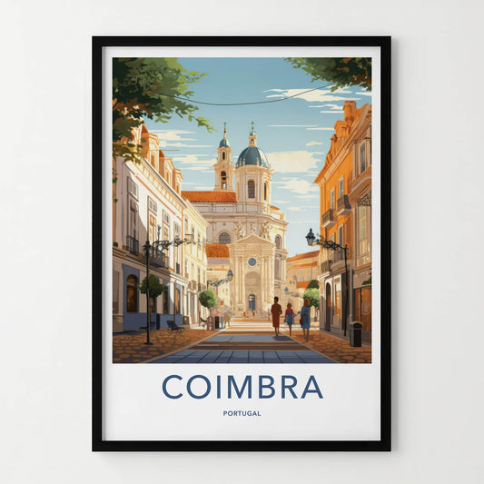 Coimbra Poster - Portugal Travel Art - Historic Cityscape View Home Decor