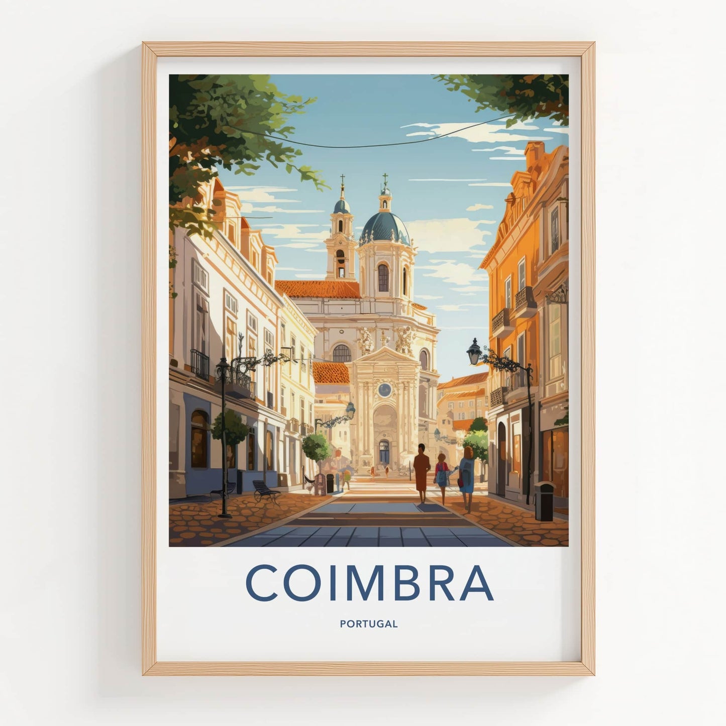 Coimbra Poster - Portugal Travel Art - Historic Cityscape View Home Decor