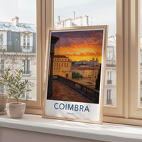 Coimbra Poster - Portugal Wall Art - Historic City Sunset Home Decor