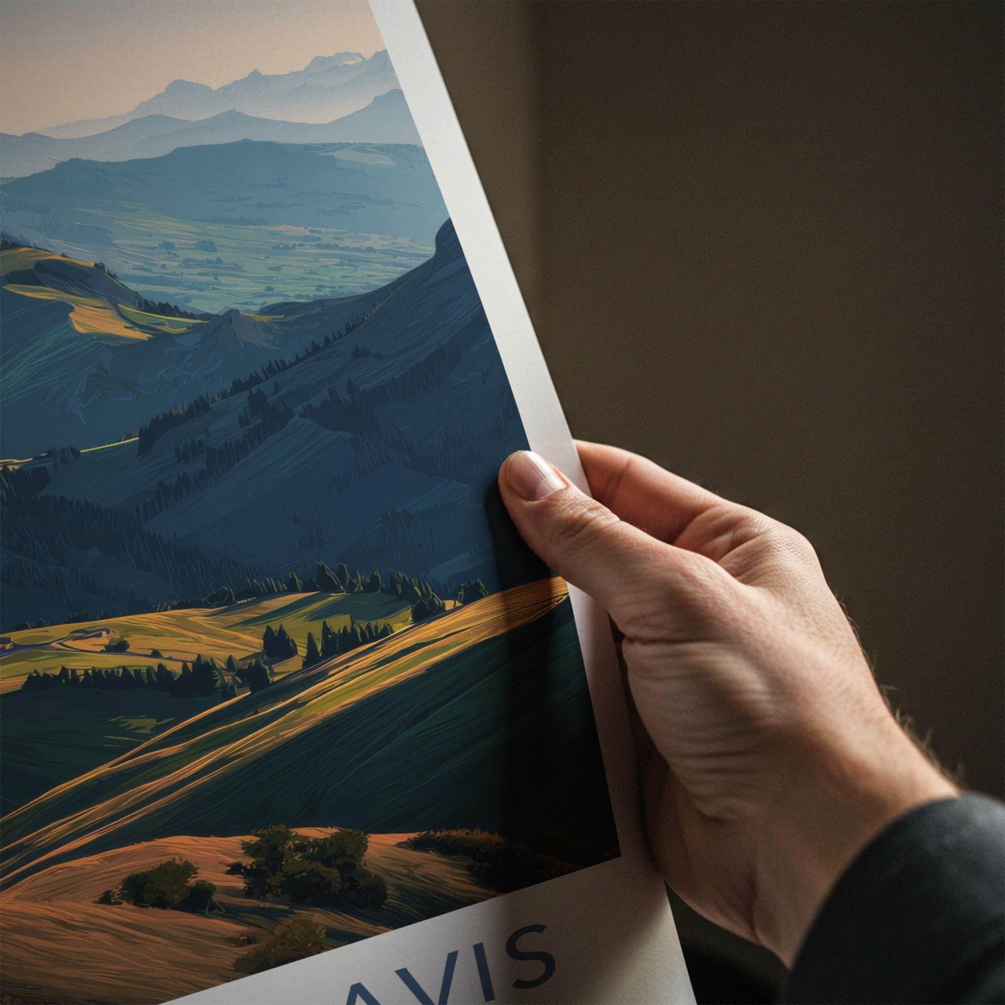 Col des Aravis Poster - France Scenic Art - Alpine Valley Vista Wall Decor