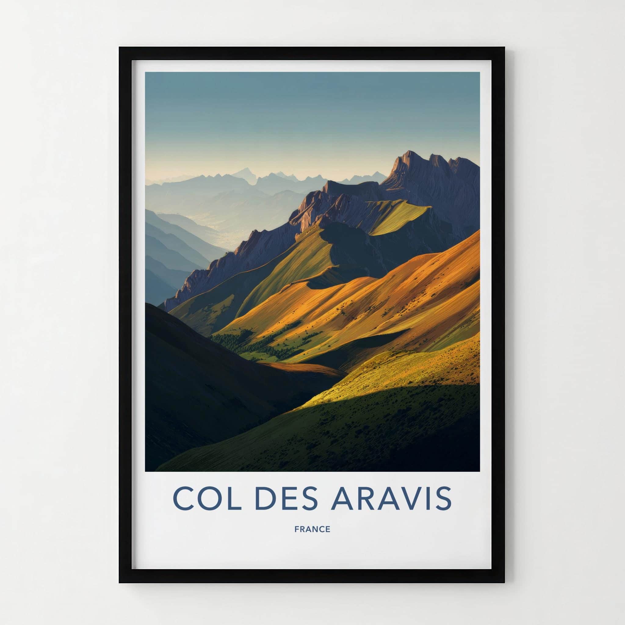 Col Des Aravis Poster - France Travel Art - Golden Hour Peaks Home Decor