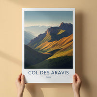 Col Des Aravis Poster - France Travel Art - Golden Hour Peaks Home Decor
