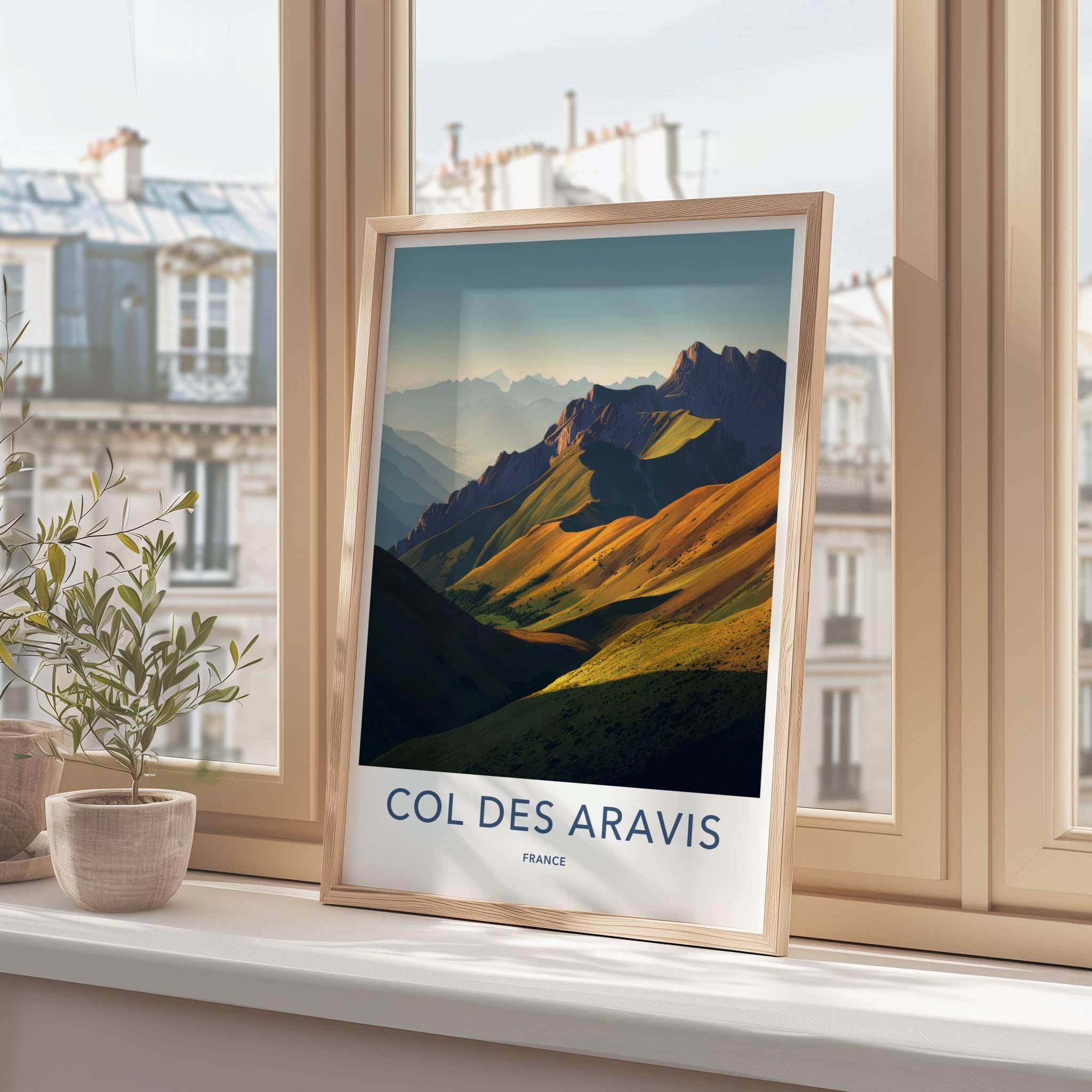 Col Des Aravis Poster - France Travel Art - Golden Hour Peaks Home Decor