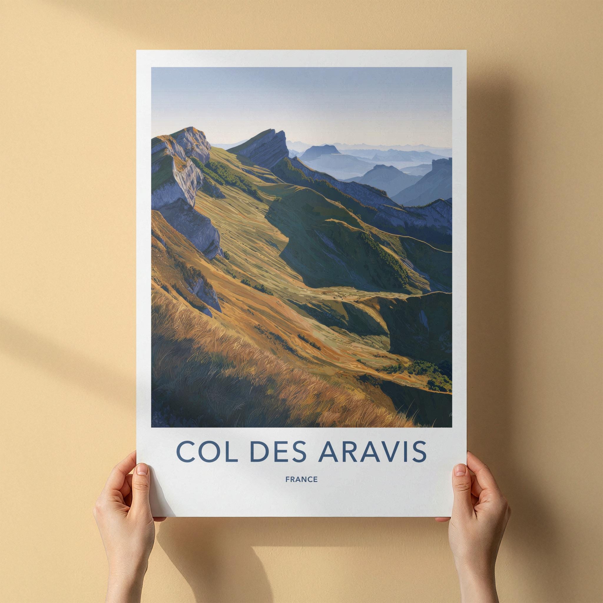 Col Des Aravis Poster - France Travel Art - Majestic Alpine Vista Home Decor
