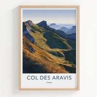 Col Des Aravis Poster - France Travel Art - Majestic Alpine Vista Home Decor