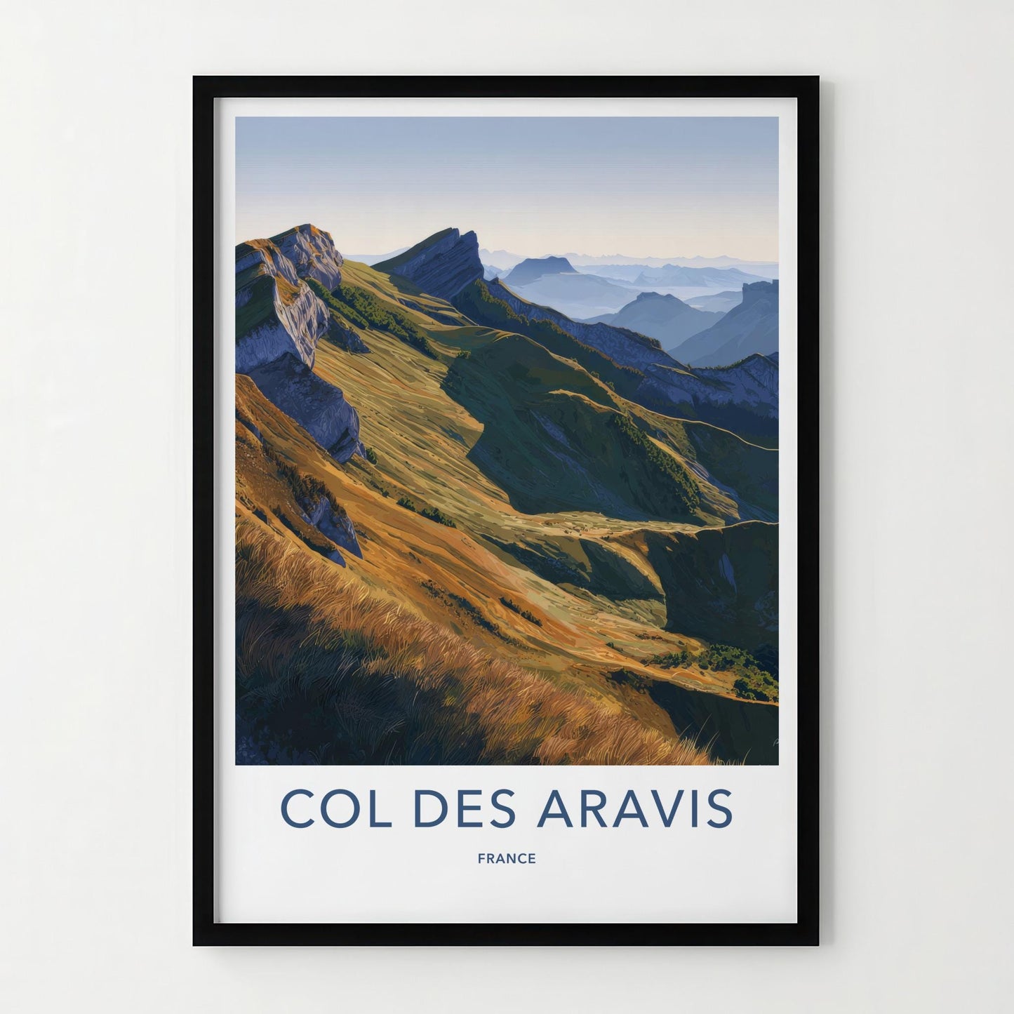 Col Des Aravis Poster - France Travel Art - Majestic Alpine Vista Home Decor