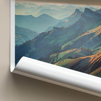 Col des Aravis Poster - France Travel Art - Sunlit Alpine Peaks Home Decor