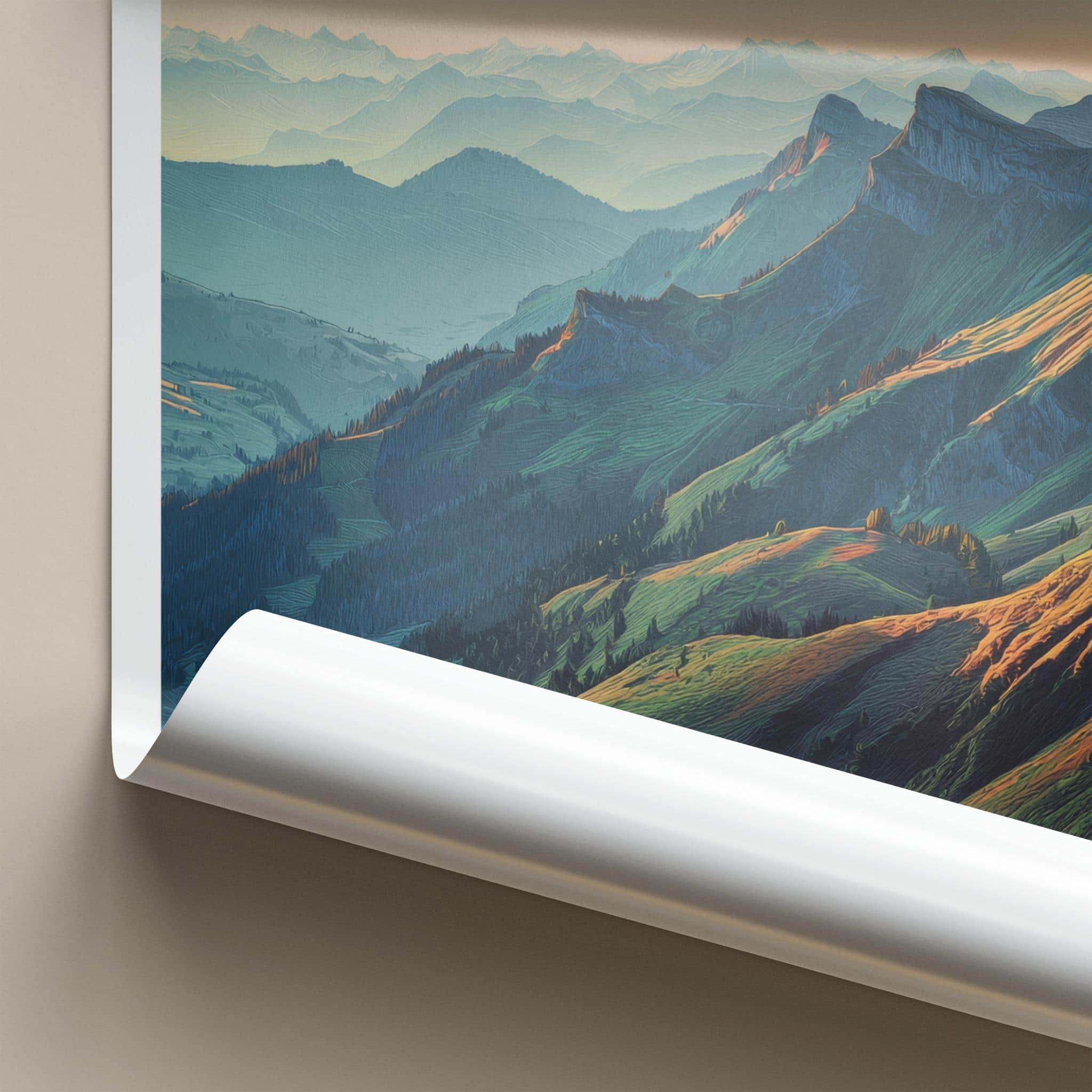Col des Aravis Poster - France Travel Art - Sunlit Alpine Peaks Home Decor