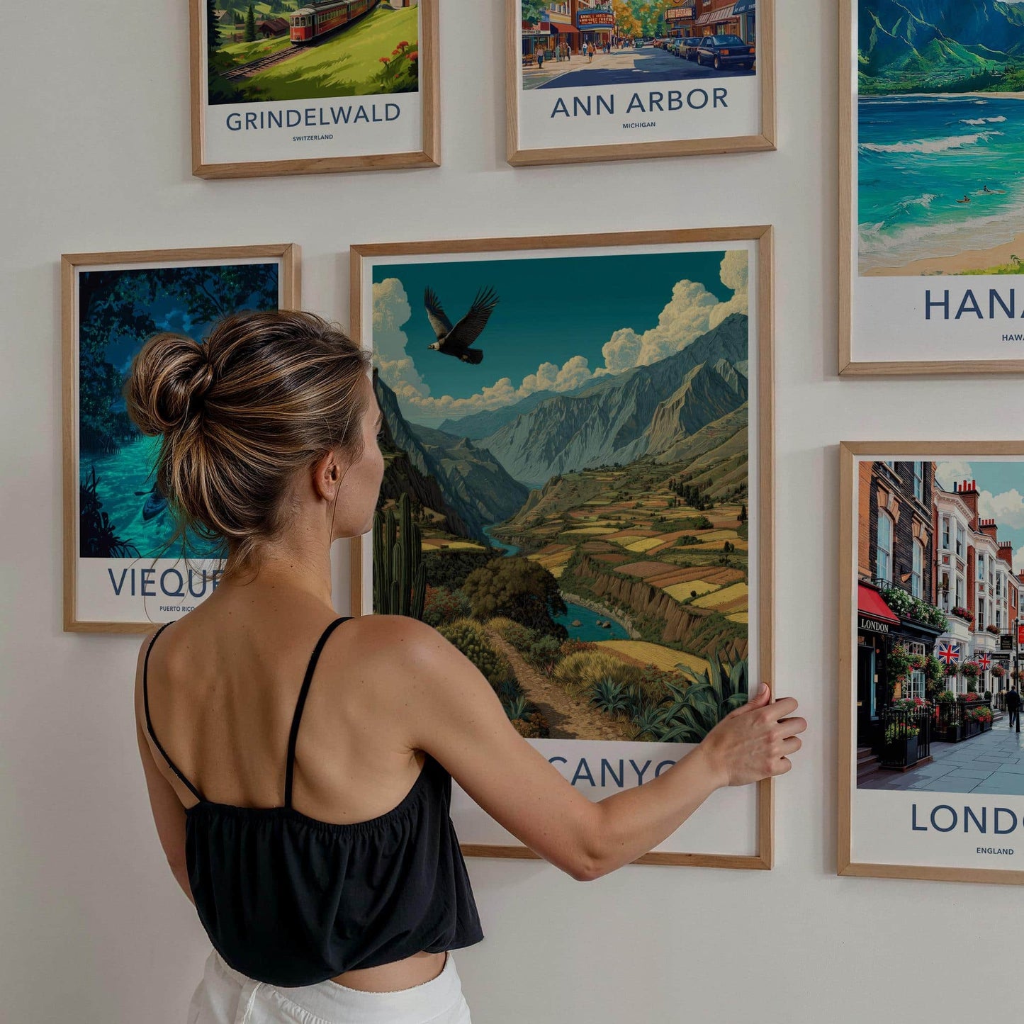 Colca Canyon Poster - Peru Travel Art - Flying Condor Valley Home Decor