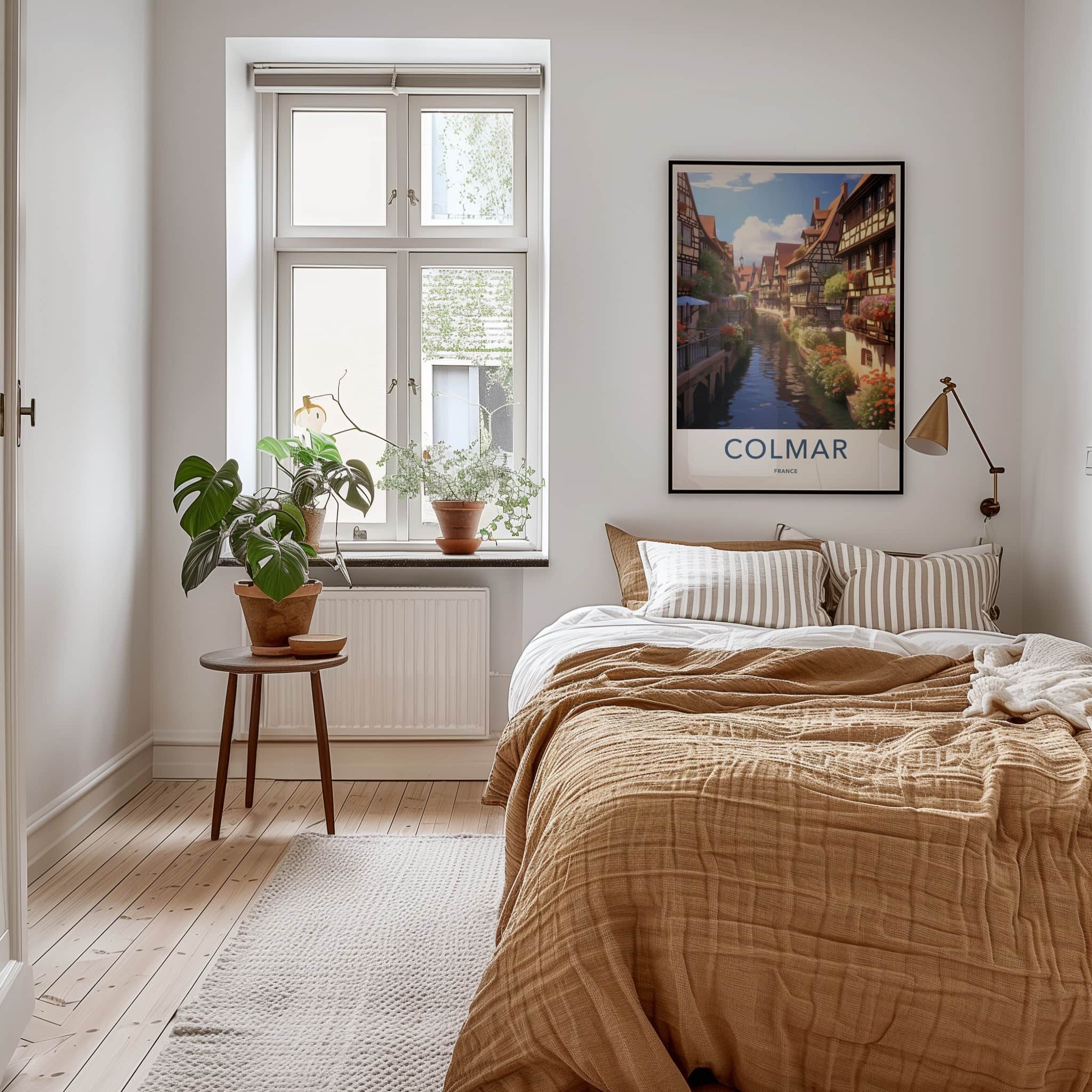 Colmar Poster - France Travel Art - Flowered Canal Houses Home Decor