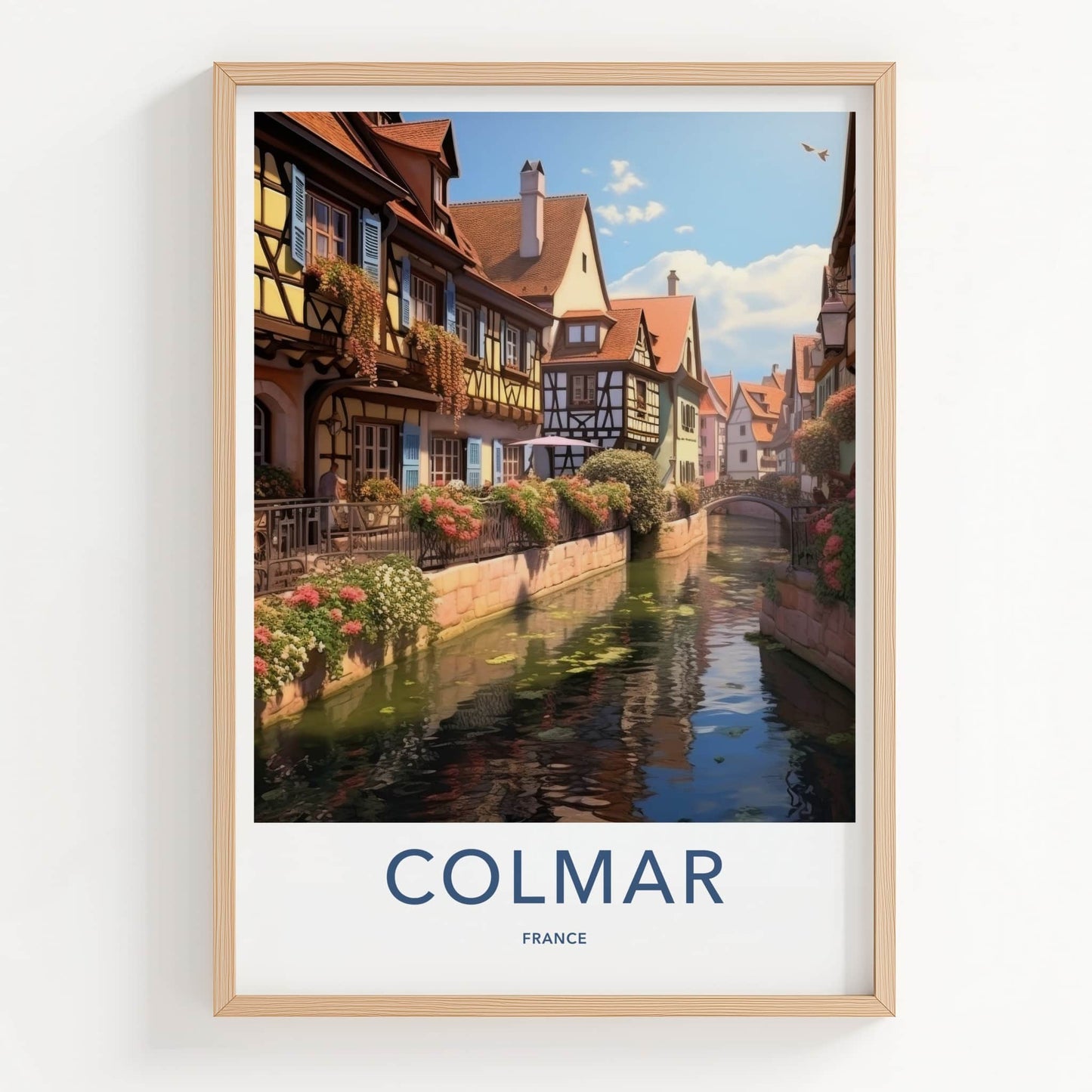 Colmar Poster - France Travel Art - Historic Canal Buildings Home Decor