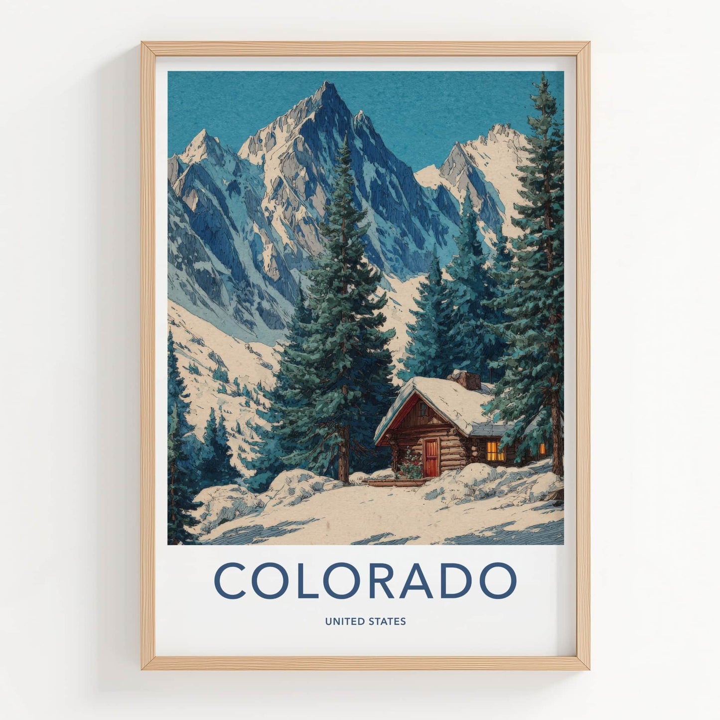 Colorado Poster - Colorado Framed Art - Snow Covered Cabin Gallery Art