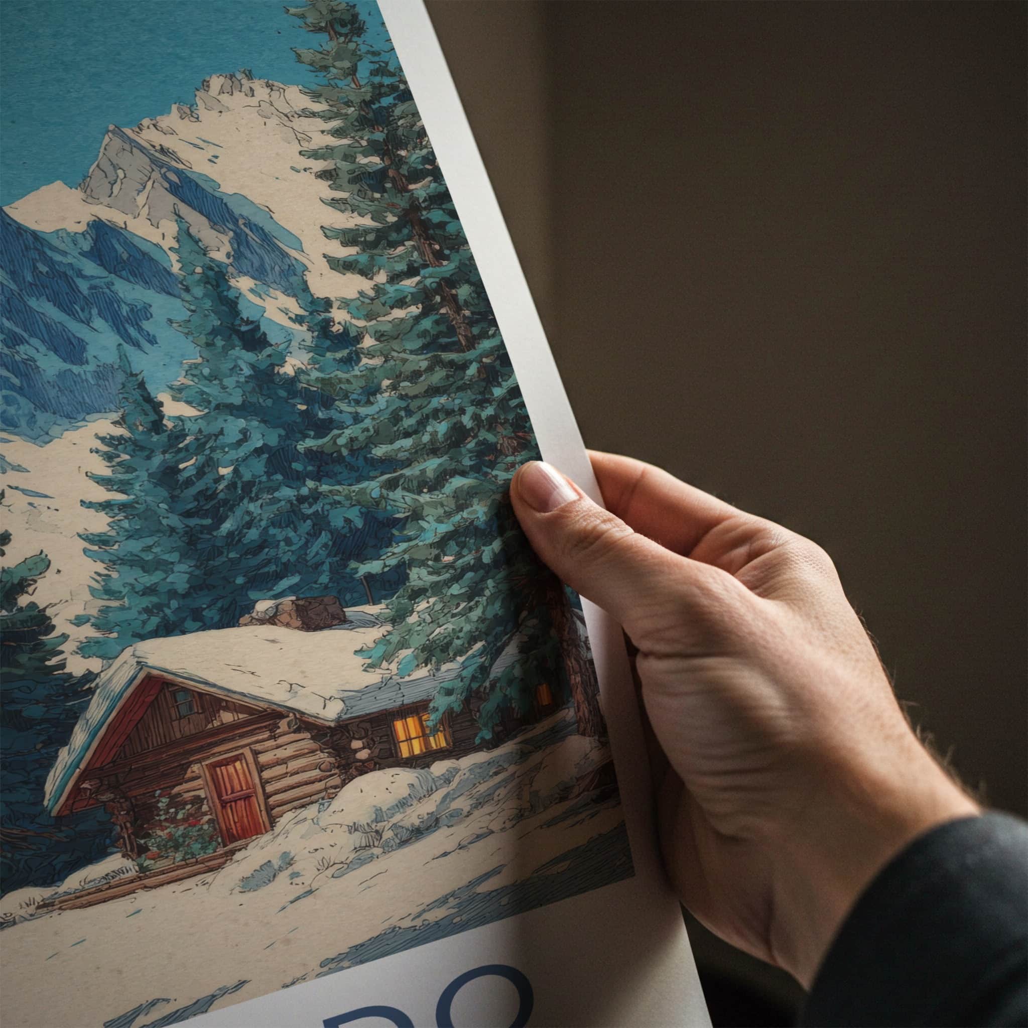Colorado Poster - Colorado Framed Art - Snow Covered Cabin Gallery Art