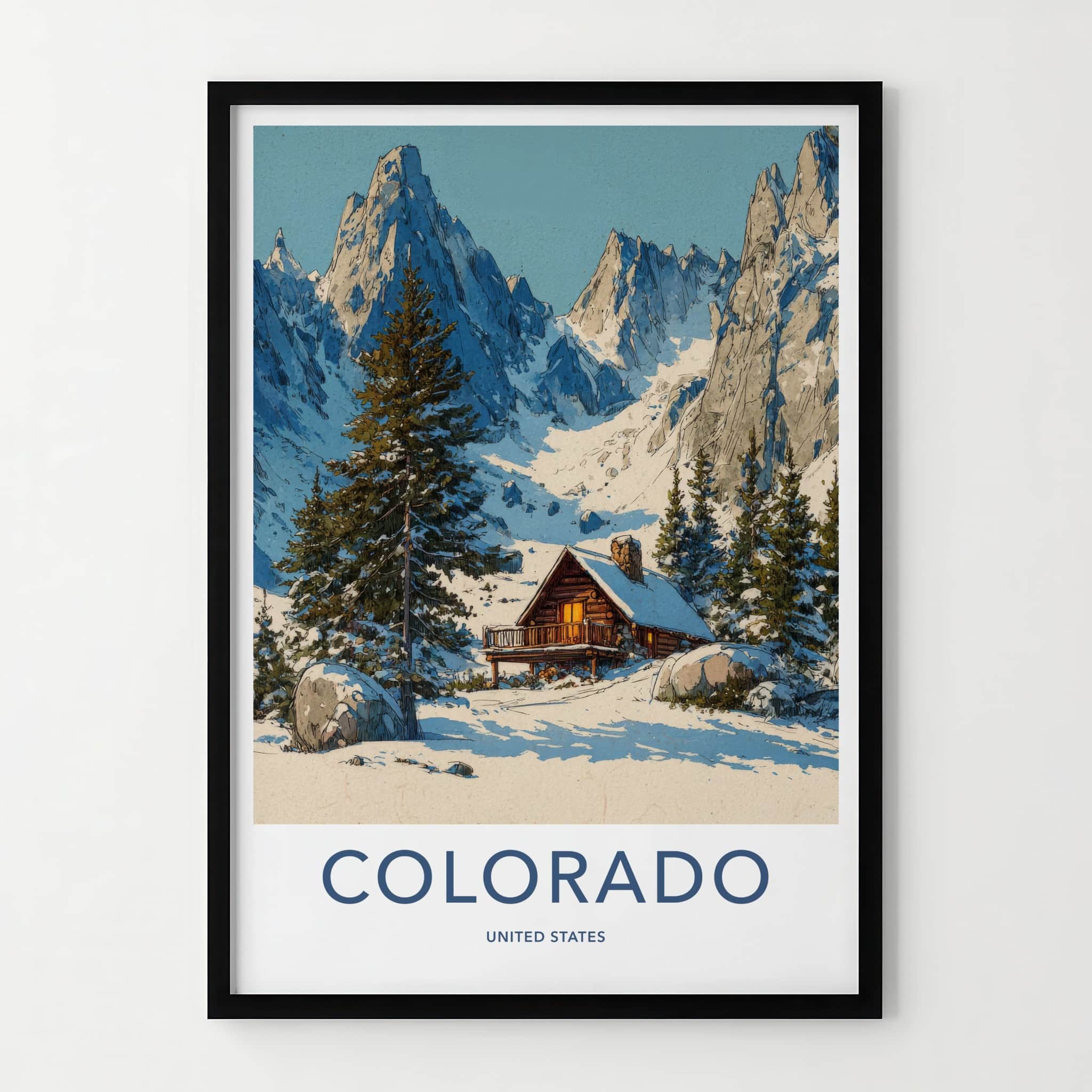 Colorado Poster - Colorado Framed Print - Cozy Mountain Cabin Gallery Art