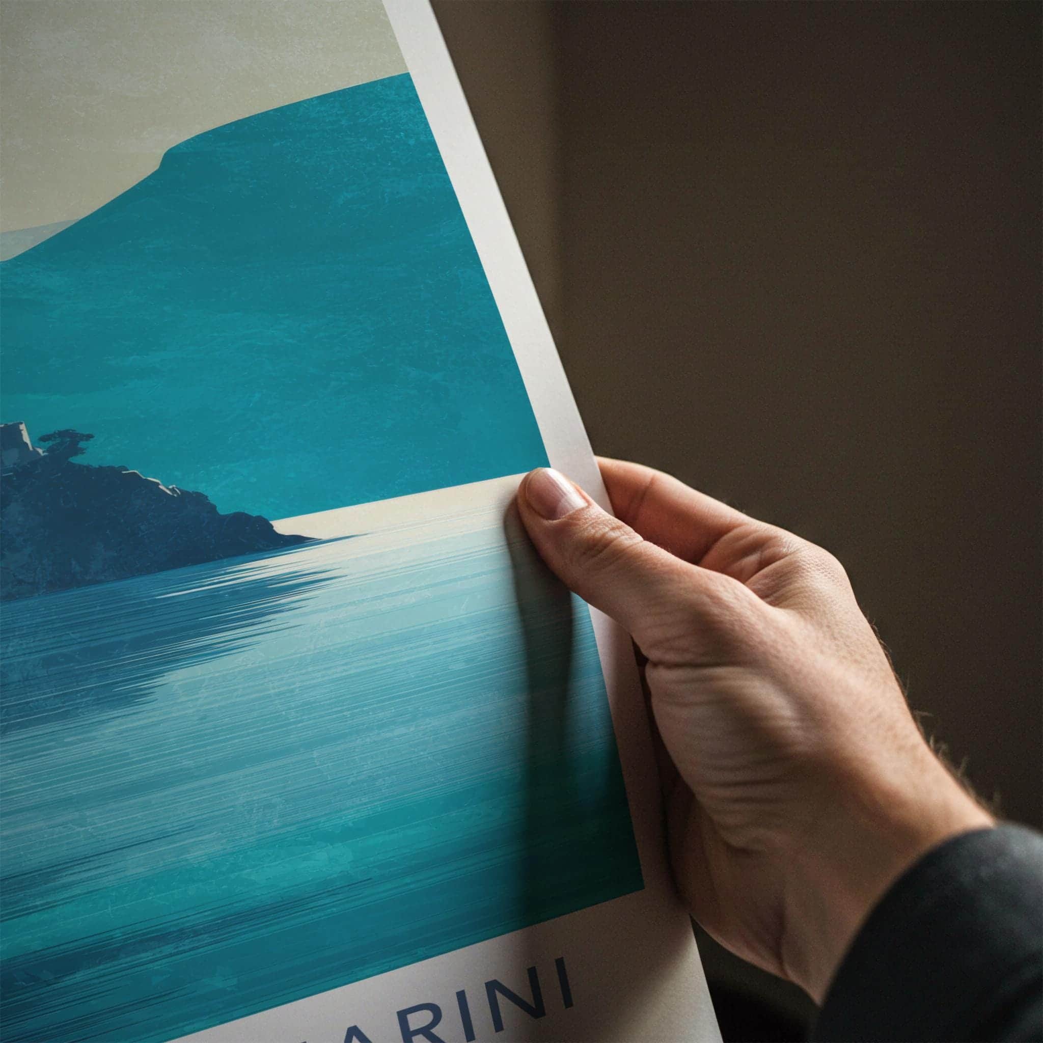 Conca Dei Marini Poster - Italy Travel Art - Cliffside Coastal Town Home Decor