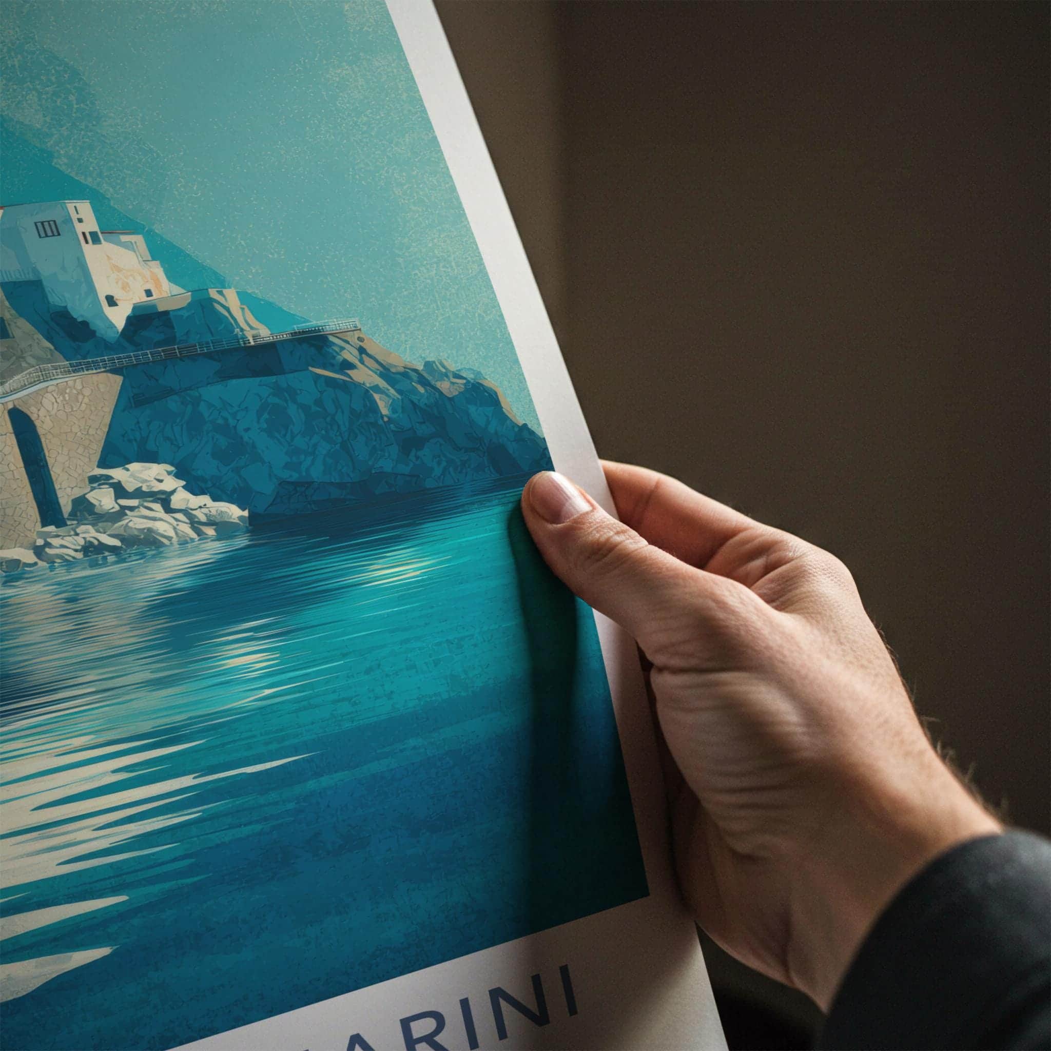 Conca dei Marini Poster - Italy Travel Print - Azure Water Serene Home Decor