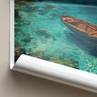 Cook Islands Poster - Cook Islands Travel Print - Wooden Boat Azure Home Decor