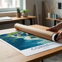 Cornell Poster - New York Wall Art - Cascading River Gorge Home Decor