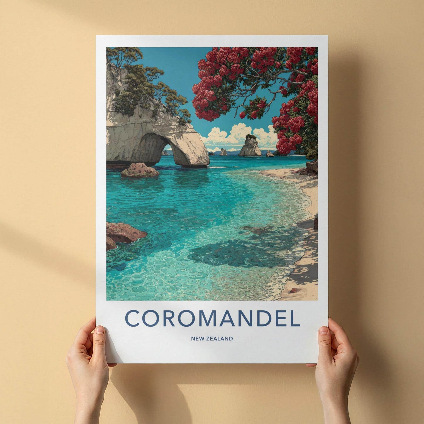 Coromandel Poster - New Zealand Fine Art - Oceanic archway blooms Gift