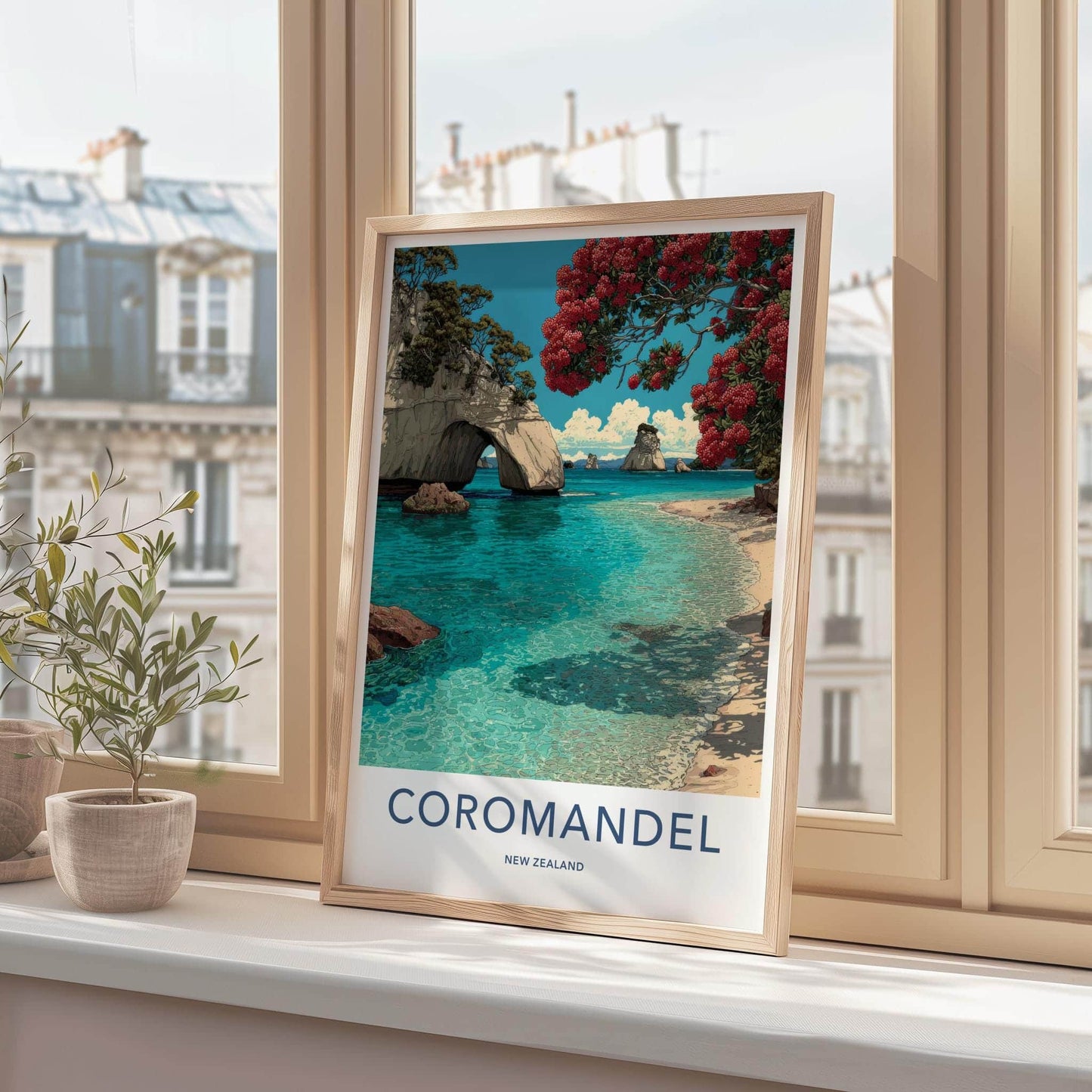 Coromandel Poster - New Zealand Fine Art - Oceanic archway blooms Gift
