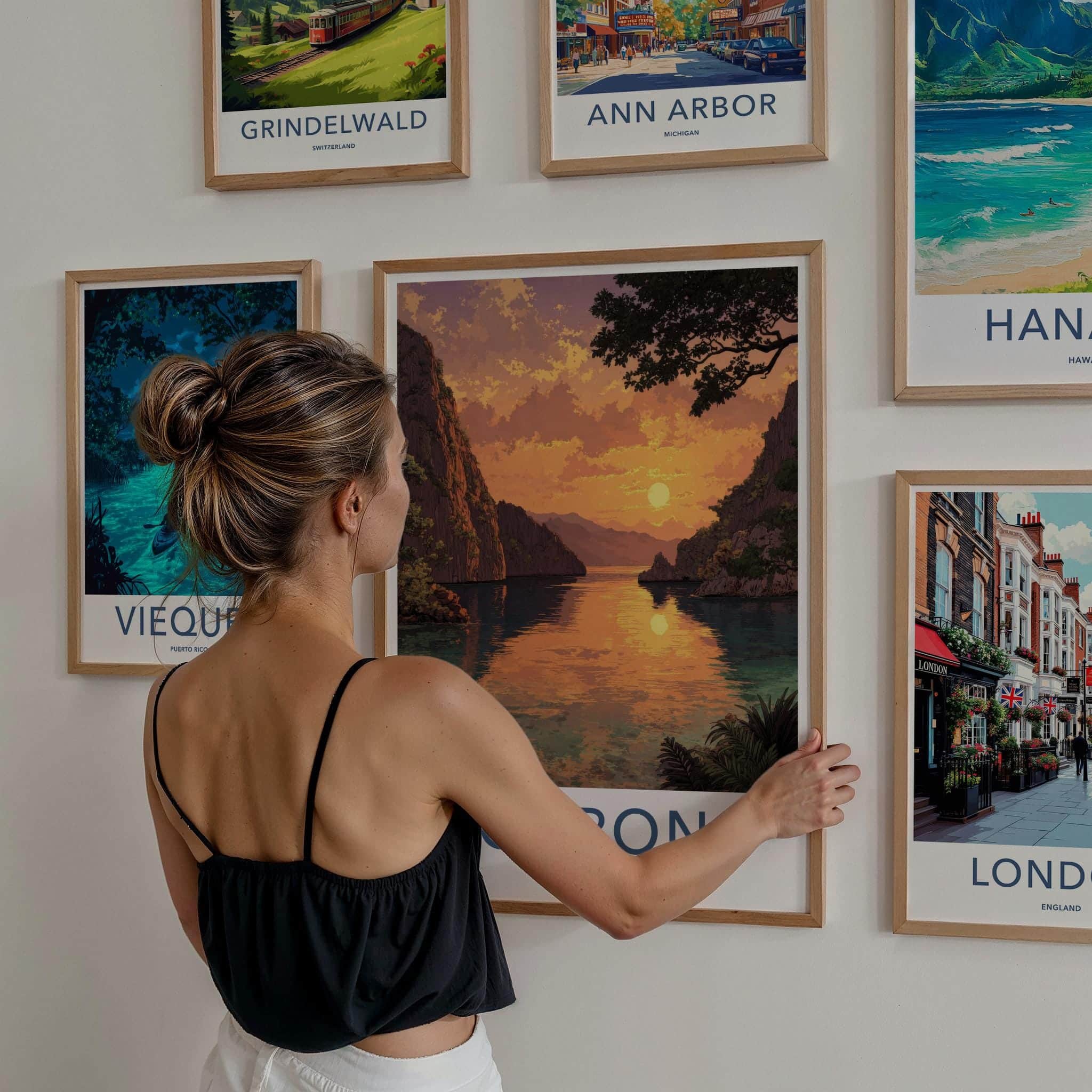 Coron Poster - Philippines Travel Art - Golden Island Sunset Home Decor