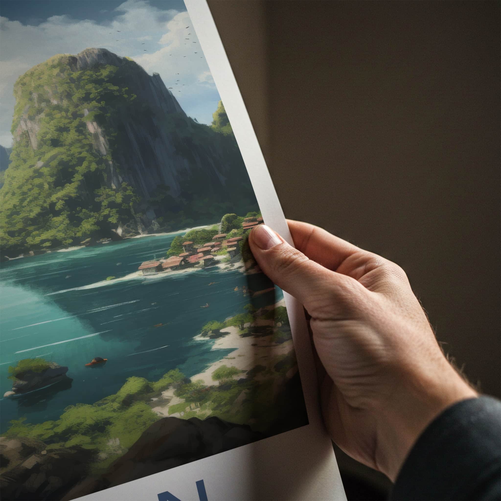 Coron Poster - Philippines Travel Art - Tropical Island Bay Home Decor