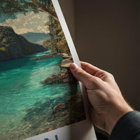 Coron Poster - Philippines Travel Art - Tropical Lagoon Boats Home Decor