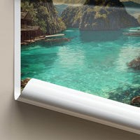 Coron Poster - Philippines Travel Art - Tropical Lagoon Boats Home Decor
