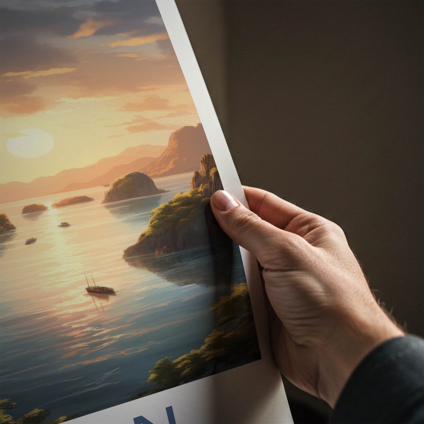 Coron Poster - Philippines Wall Art - Tropical Island Sunset Home Decor
