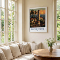 Cote D Ivoire Poster - Cote D Ivoire Travel Art - Old Stone Tower Home Decor