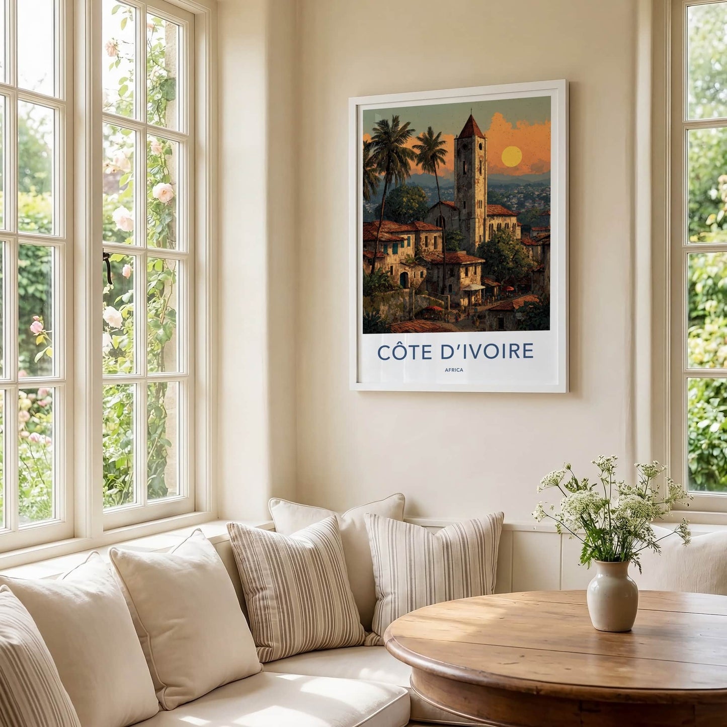 Cote D Ivoire Poster - Cote D Ivoire Travel Art - Old Stone Tower Home Decor