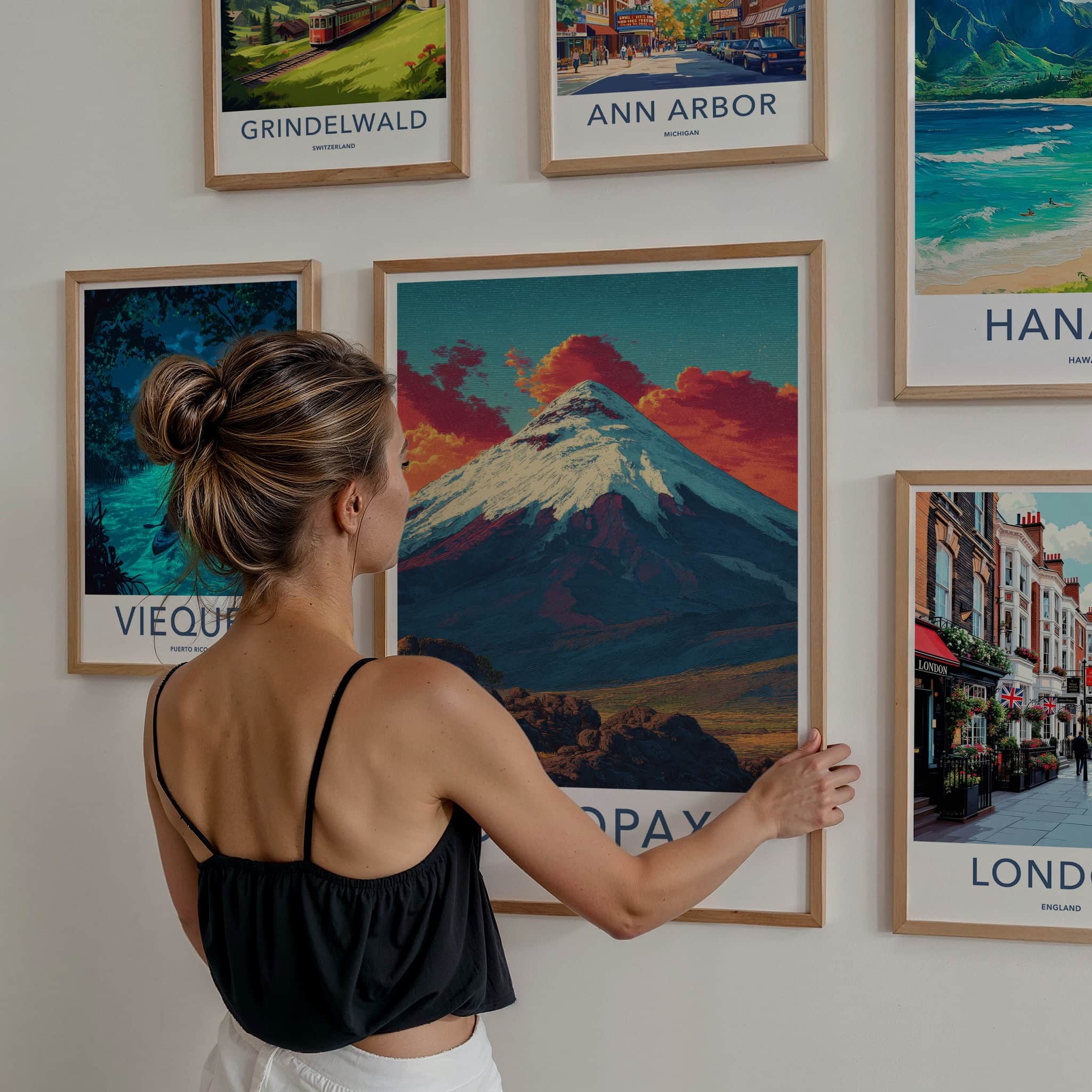 Cotopaxi Poster - Ecuador Art Print - Snow Capped Volcano Wall Decor