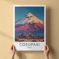 Cotopaxi Poster - Ecuador Scenic Art - Starry Volcanic Peak Room Decor