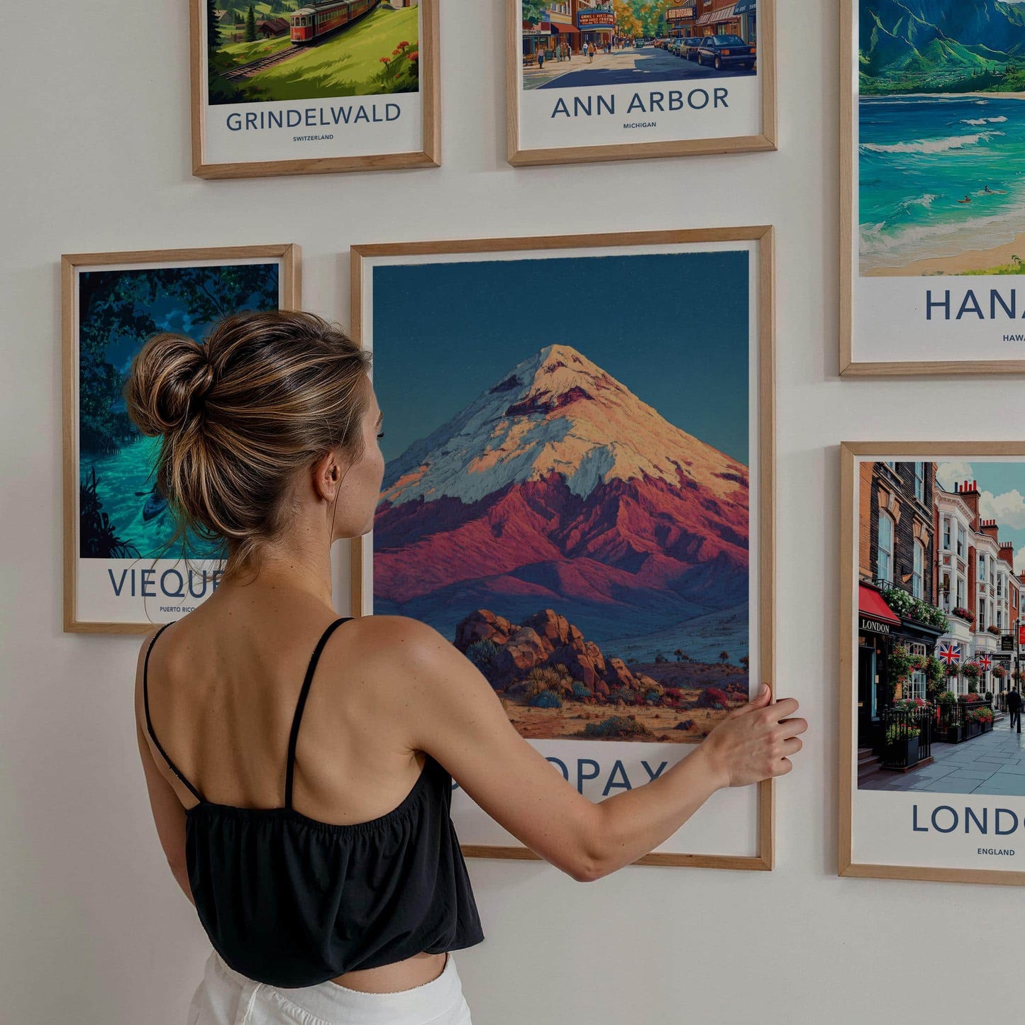 Cotopaxi Poster - Ecuador Scenic Art - Starry Volcanic Peak Room Decor