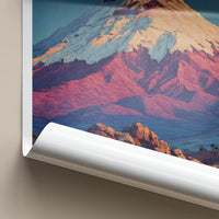 Cotopaxi Poster - Ecuador Scenic Art - Starry Volcanic Peak Room Decor