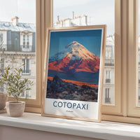 Cotopaxi Poster - Ecuador Travel Art - Snow Capped Volcano Home Decor