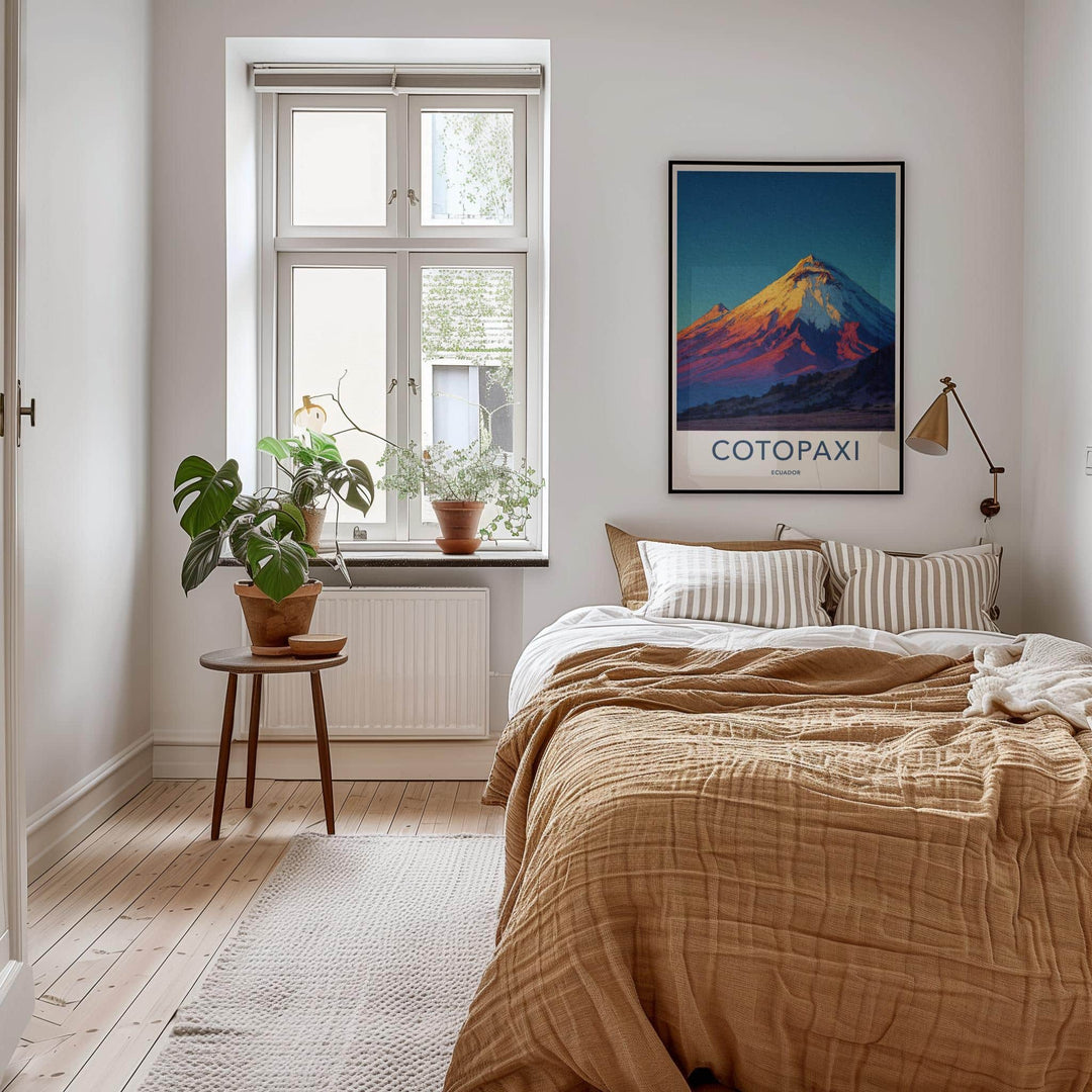 Cotopaxi Poster - Ecuador Travel Art - Summit Golden Light Home Decor
