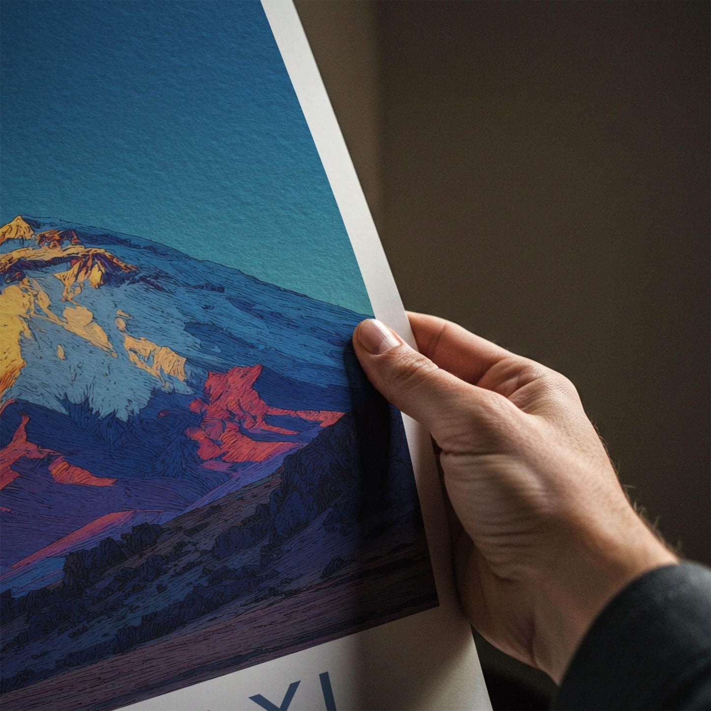 Cotopaxi Poster - Ecuador Travel Art - Summit Golden Light Home Decor