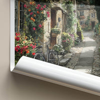 Cotswolds Poster - United Kingdom Travel Art - Flowered Cottage Wall Decor