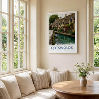 Cotswolds Poster - United Kingdom Travel Art - Quaint Stone Home Decor